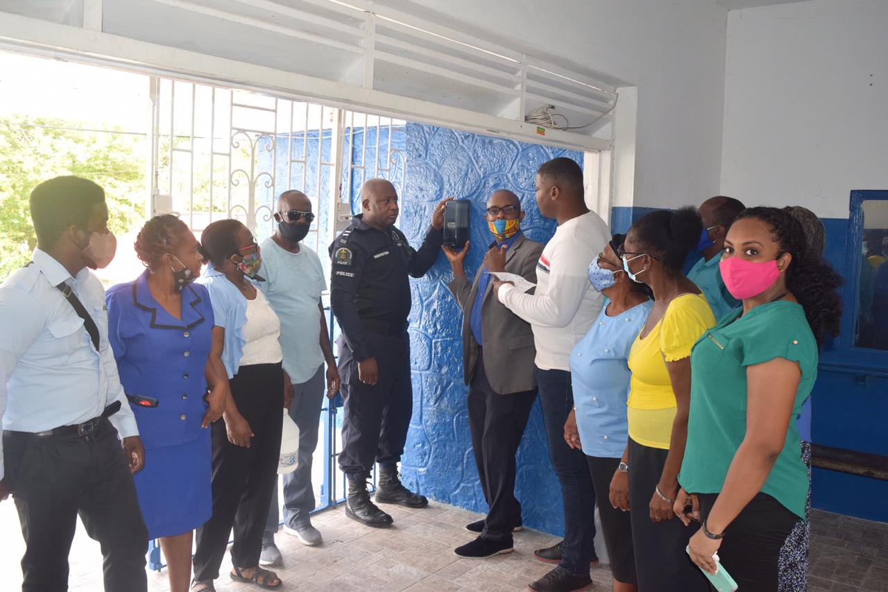 JN Circle Morant Bay made presentations of electronic hand sanitizers to the Morant Bay and Yallahs Fire Stations, Morant Bay Police Station and the St Thomas Parish Library on June 29.